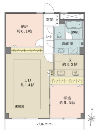 エクレール一番町 - 間取り図 エクレール一番町